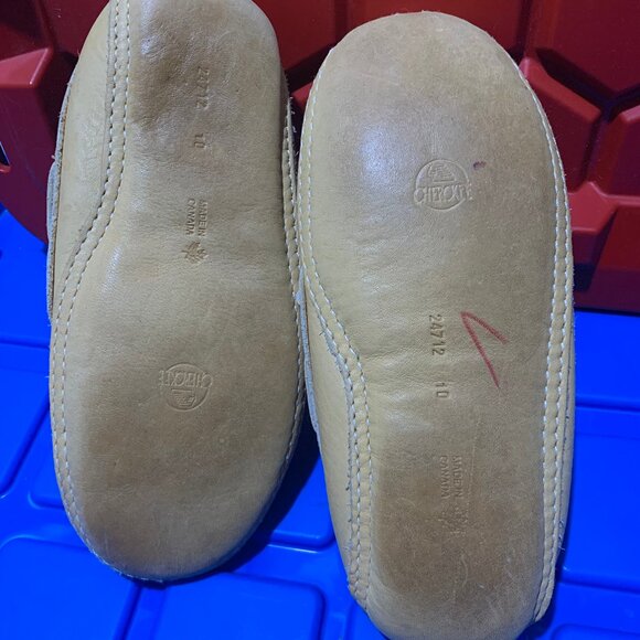 VINTAGE CHEROKEE LEATHER FLAT HOUSE SHOES SIZE 10 - Picture 6 of 8